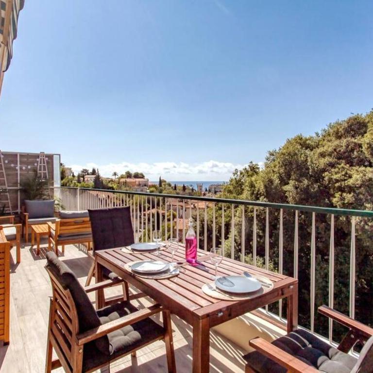 L36 Sea view terrace 10min walking to sea/Parking & AC - Appartement 1 Chambre - 13