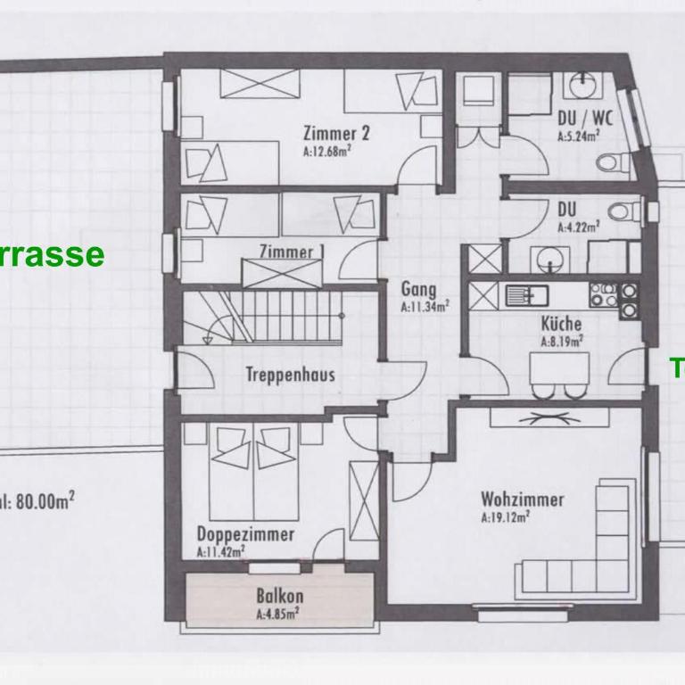 Chasa Arlu - Apartment mit 3 Schlafzimmern - 14