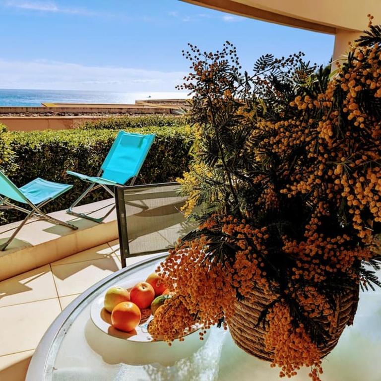 Appartement cosy, superbe vue mer, piscine. - Appartement 1 Chambre - 7