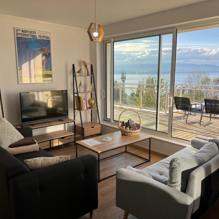 Léman Panoramique avec terrasse à deux pas du centre-ville - Three-Bedroom Apartment - 1