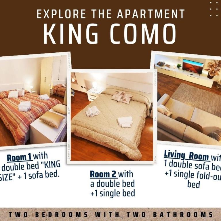 King Como Lake Center 9 posti letto- Grande Terrazza - 2 bagni privati - Appartamento con 2 Camere da Letto - 26
