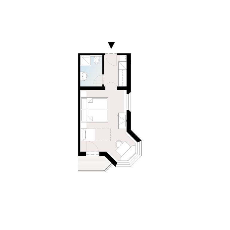 Hotel Garni Apart TINA - Doppel-/Zweibettzimmer mit Balkon - 1