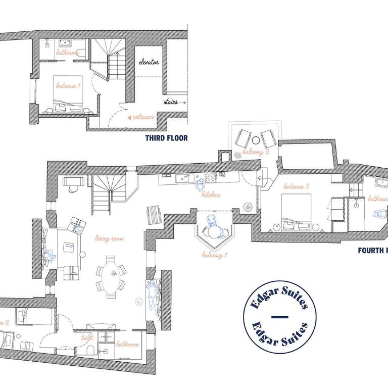 Edgar Suites Louvre - Jour - Appartement N° 303 : Suite prestige, 3 chambres - 24
