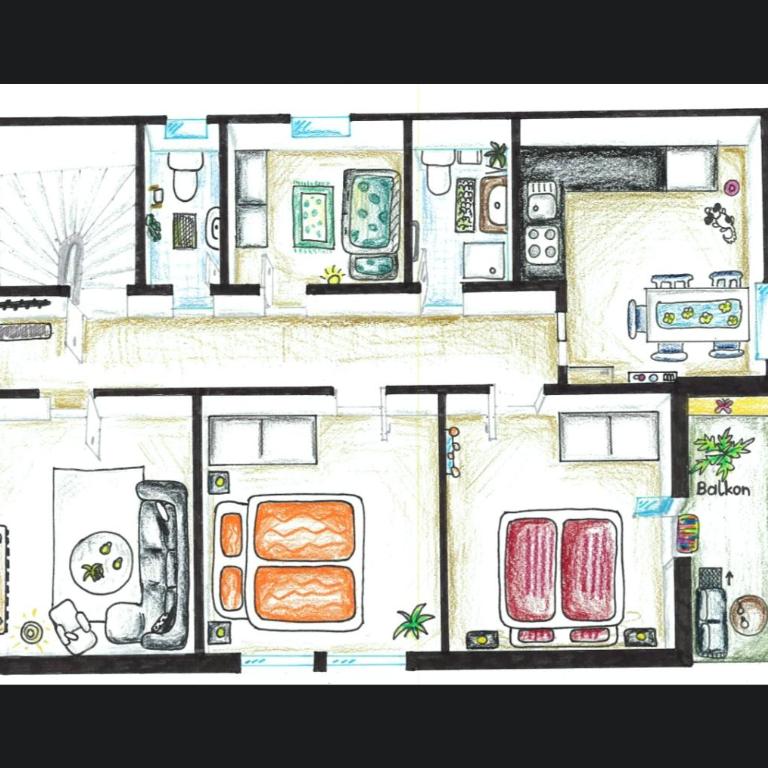 Angerpartments-Sonnige große Wohnung mit Balkon und kostenlosen Parkplatz - Apartment mit 3 Schlafzimmern - 3