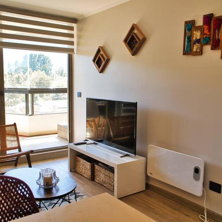 Cómodo Departamento en Pucón - One-Bedroom Apartment with Balcony and Mountain View - 13