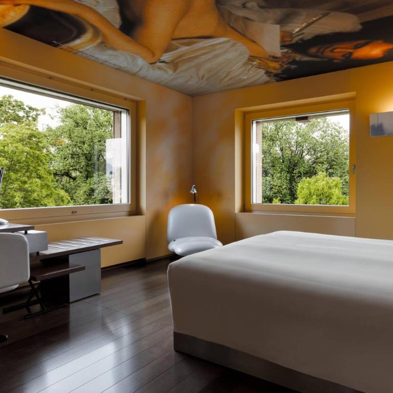 The Hotel Lucerne, Autograph Collection - Junior Ecksuite mit 1 Kingsize-Bett und Parkblick - 3