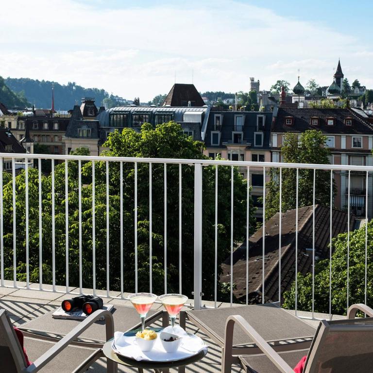 The Hotel Lucerne, Autograph Collection - Penthouse-Junior Suite mit Kingsize-Bett und Balkon - 4