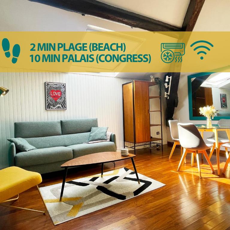 Studio de charme au coeur de Cannes 2 min plage et 10 Congrés - Appartement 1 Chambre - 9