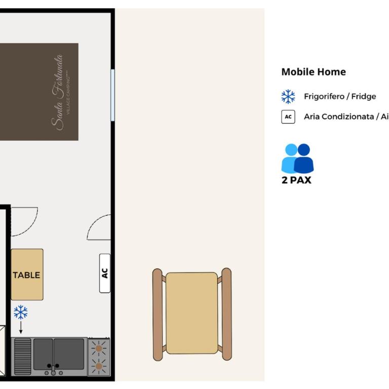 Village Camping Santa Fortunata - Campogaio - Mobile Home (2 Adults) - 7