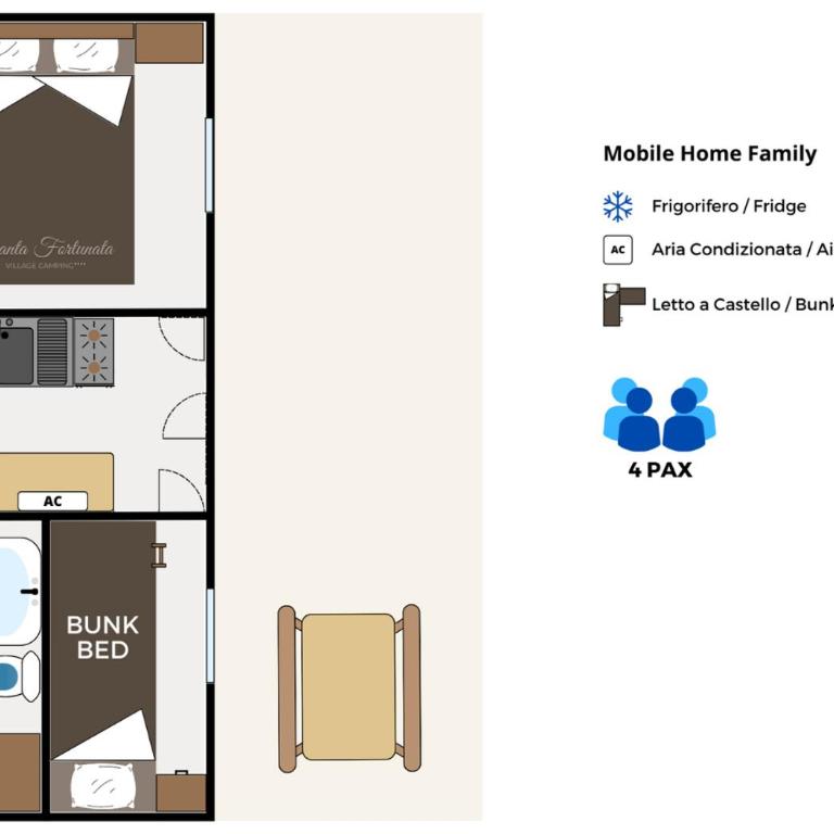 Village Camping Santa Fortunata - Campogaio - Mobile Home (4 Adults) - 8