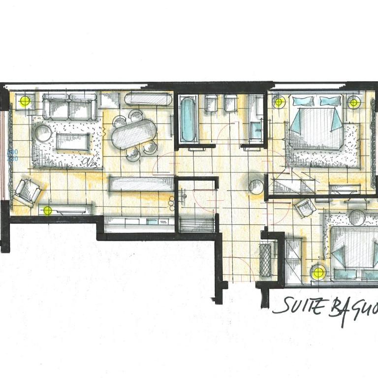 Palazzo della Scala Hotel - Luxury Suites & Spa - Suite con 2 Camere da Letto e Vista Giardino - 1