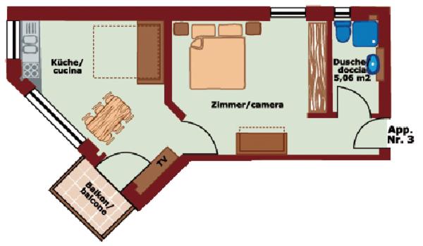 Apartments Haus Martin - Apartment mit 1 Schlafzimmer - 2