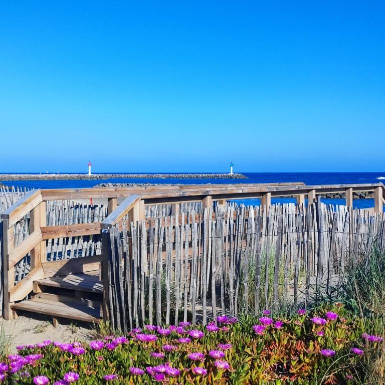 La Perle Bleue, 100 m de la plage, parking, wifi - Appartement - Vue sur Mer - 21