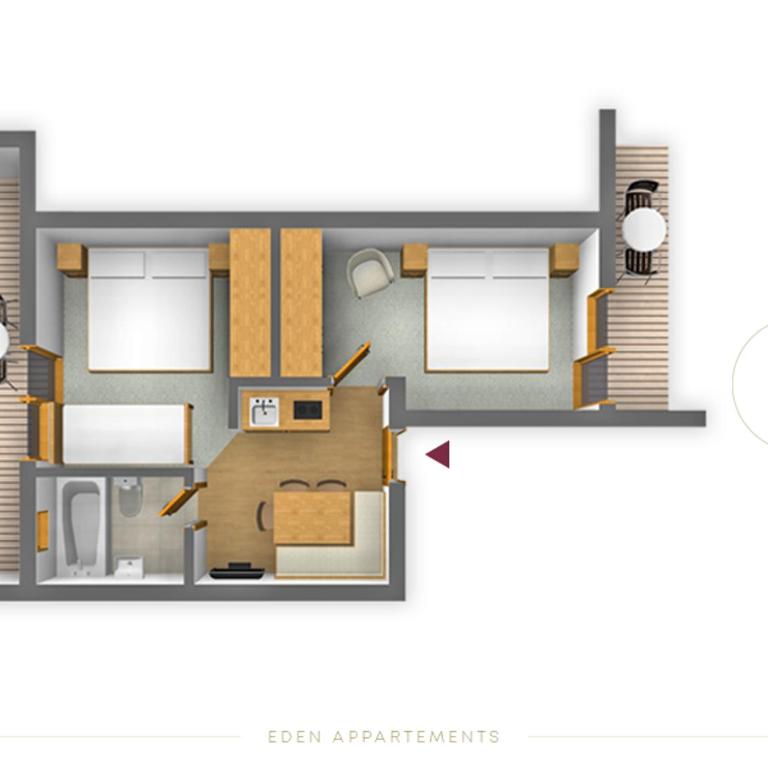 Eden Appartements - Apartment mit 2 Schlafzimmern - 6
