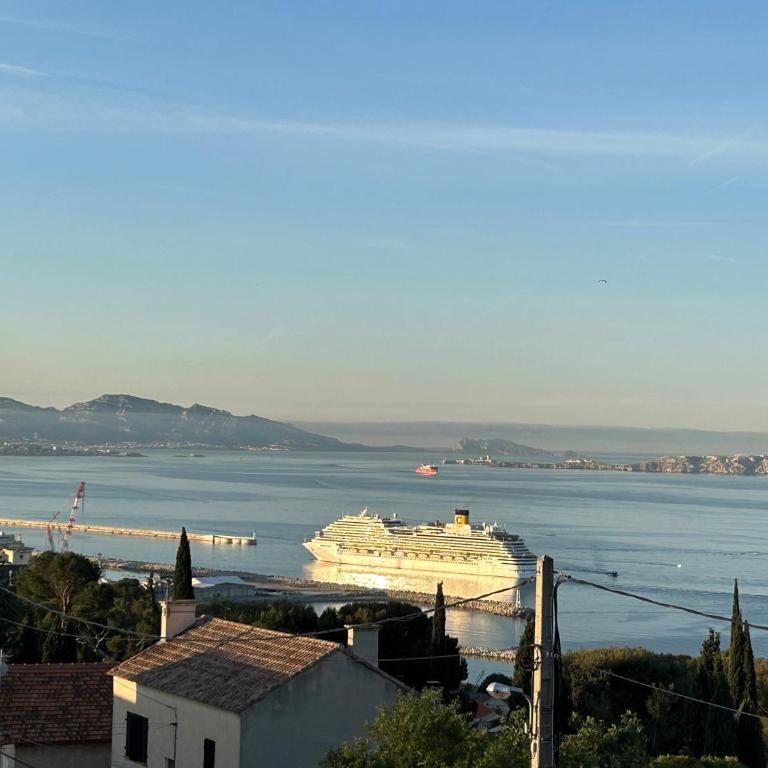 maison entièrement climatisée vue d'exception mer et rade de Marseille avec piscine 8 personnes - Villa - 18