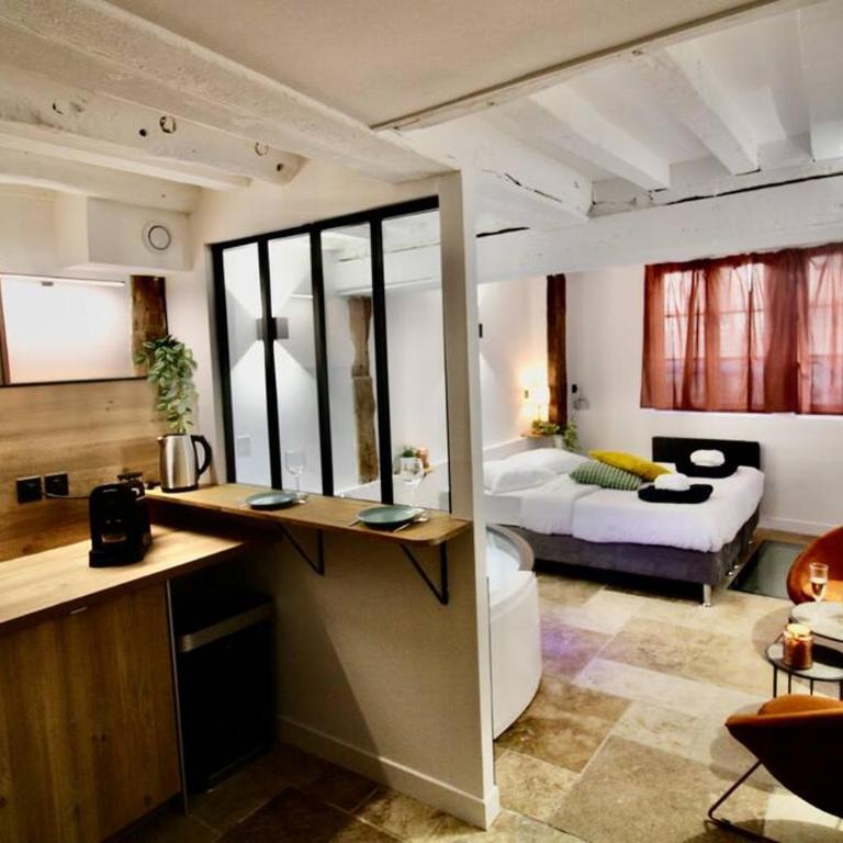 Le Spa Beauvoisine - Jacuzzi Sauna Rouen centre Free parking - Appartement 1 Chambre - 8