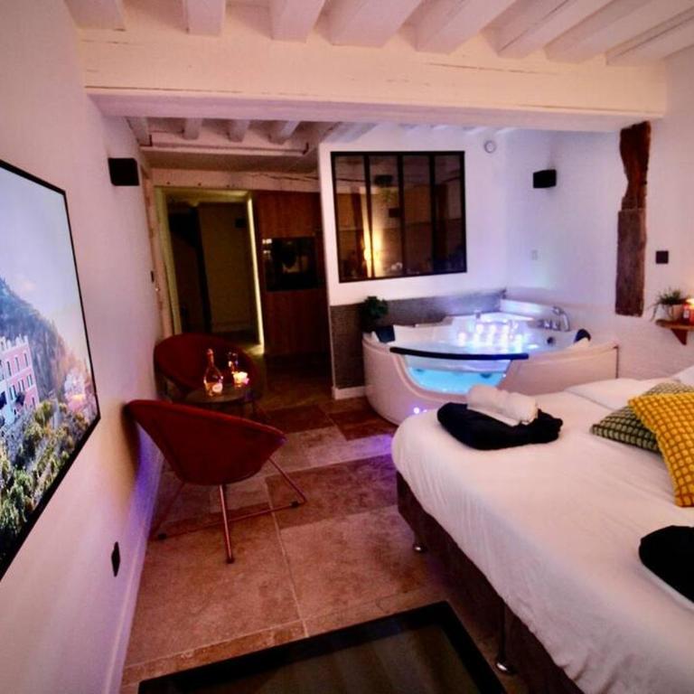 Le Spa Beauvoisine - Jacuzzi Sauna Rouen centre Free parking - Appartement 1 Chambre - 9