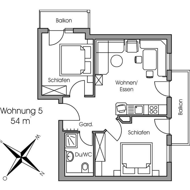 Ferienwohnungen Beim Hausbacher - Apartment mit 2 Schlafzimmern - 8