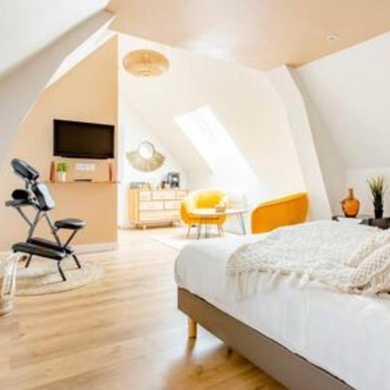 L Osmose "Suite" sauna-hammam-spa - Chambre Double avec Salle de Bains Privative - 3