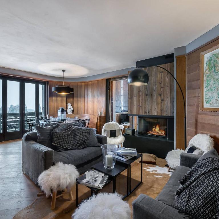 Appartement rénové 5 chambres avec balcon, cheminée et Wifi à 400m du centre de Megève - FR-1-453-170 - Appartement (10 Adultes) - 1