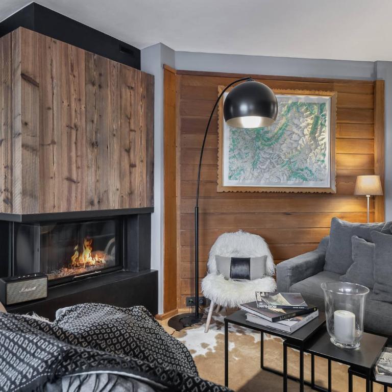 Appartement rénové 5 chambres avec balcon, cheminée et Wifi à 400m du centre de Megève - FR-1-453-170 - Appartement (10 Adultes) - 5