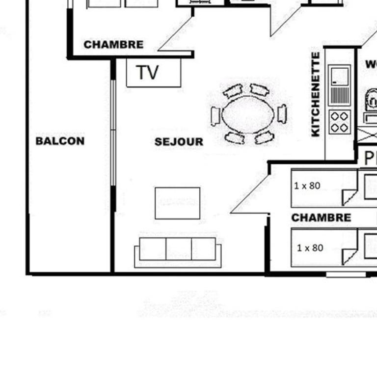 Les Saisies: Appartement avec Balcon et Piscine pour 4 Personnes - Apartment mit 2 Schlafzimmern - 2