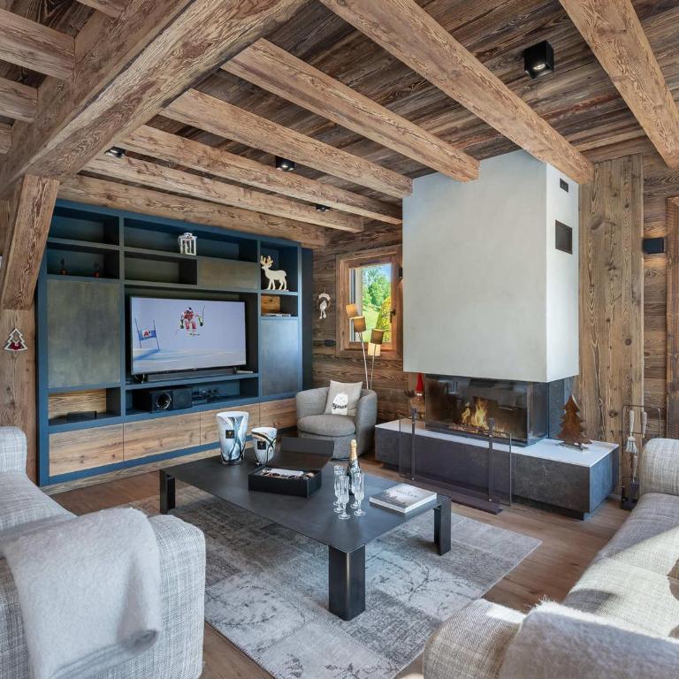 Chalet Luxe 12 Pers. Face aux Pistes avec Skiroom, Garage, Salle de Sport et Services Inclus - Chalet 3 Chambres - 11