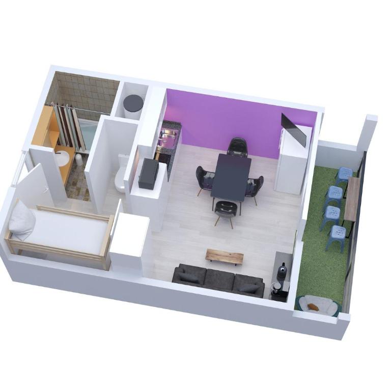 Studio NATHEN - Parking - Wifi - Balcon Sud ouest - Chamrousse 1650 - Monolocale con Vista Montagna - 2