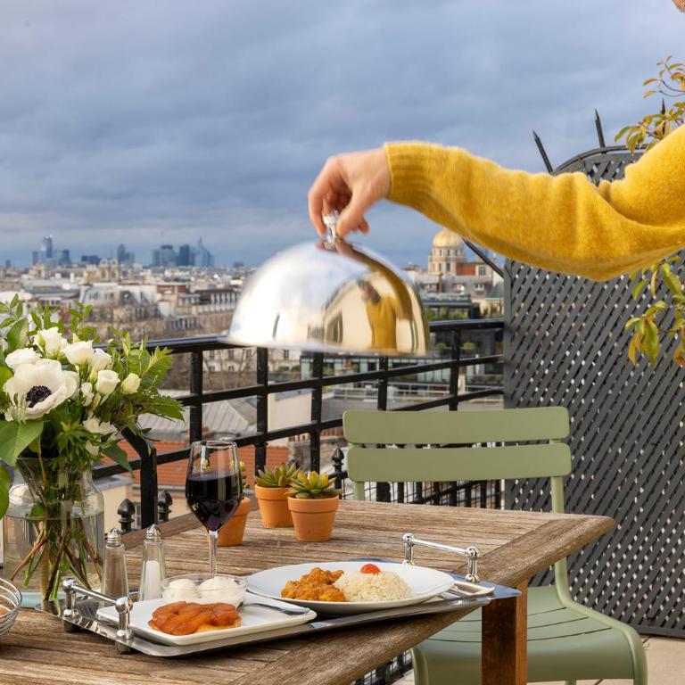 Le Littré - Habitación Doble Superior con terraza y vistas a la Torre Eiffel - 3