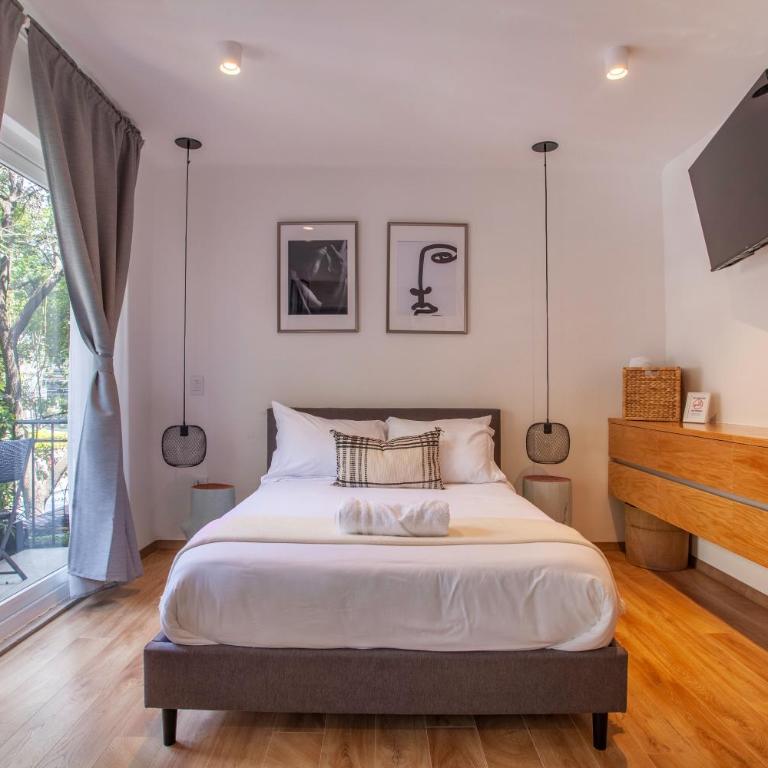 Bright & sweet unit in the heart of Polanco. - Habitación Doble Deluxe con balcón - 2