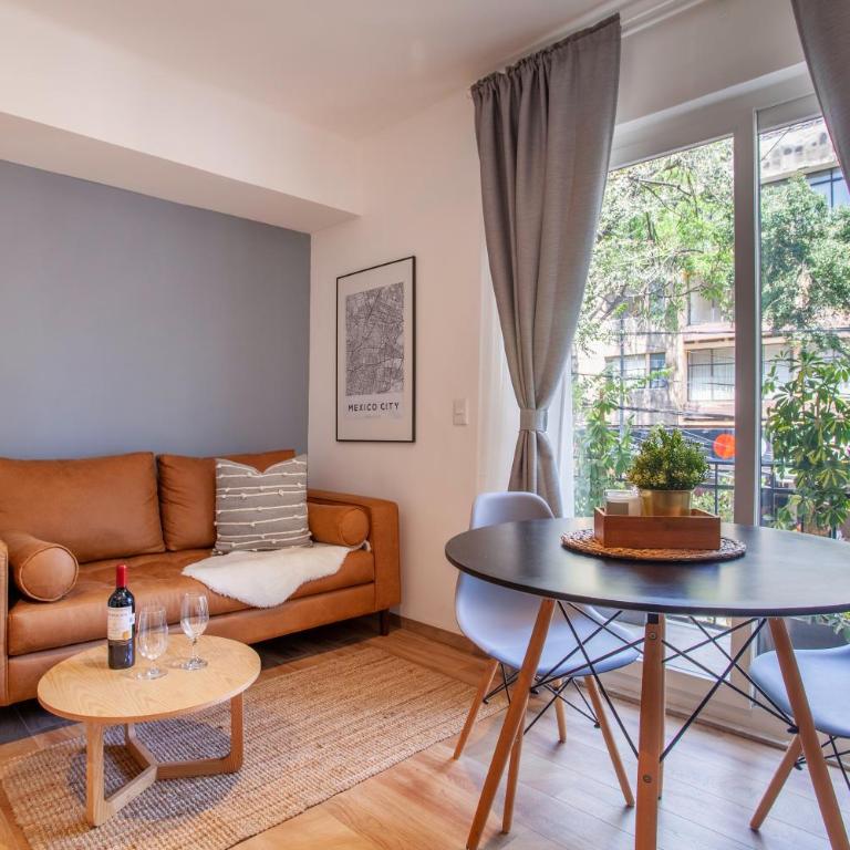 Bright & sweet unit in the heart of Polanco. - Habitación Doble Deluxe con balcón - 1