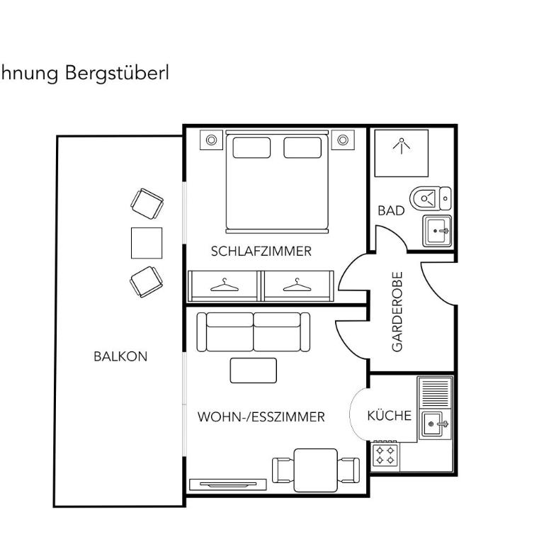 Ferienwohnung Bergstüberl - Apartment mit 1 Schlafzimmer - 11