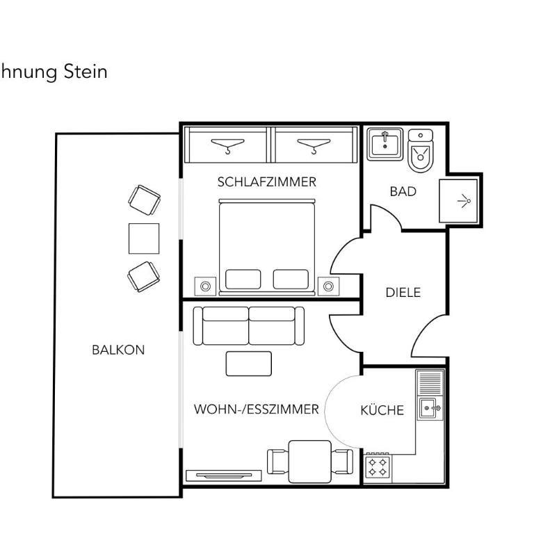Ferienwohnung Steinmandl - Apartment mit 1 Schlafzimmer - 12