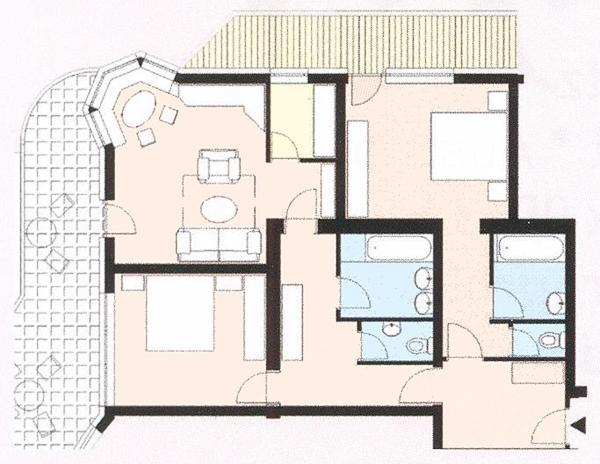 Pension Wendlhof - Apartment mit 2 Schlafzimmern - 2