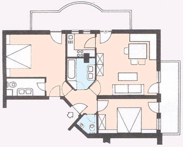Pension Wendlhof - Apartment mit 2 Schlafzimmern - 8