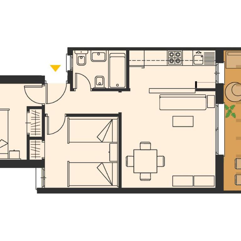 THE VIEW: sea, mountain, terrace, swimming pool - Two-Bedroom Apartment - 22