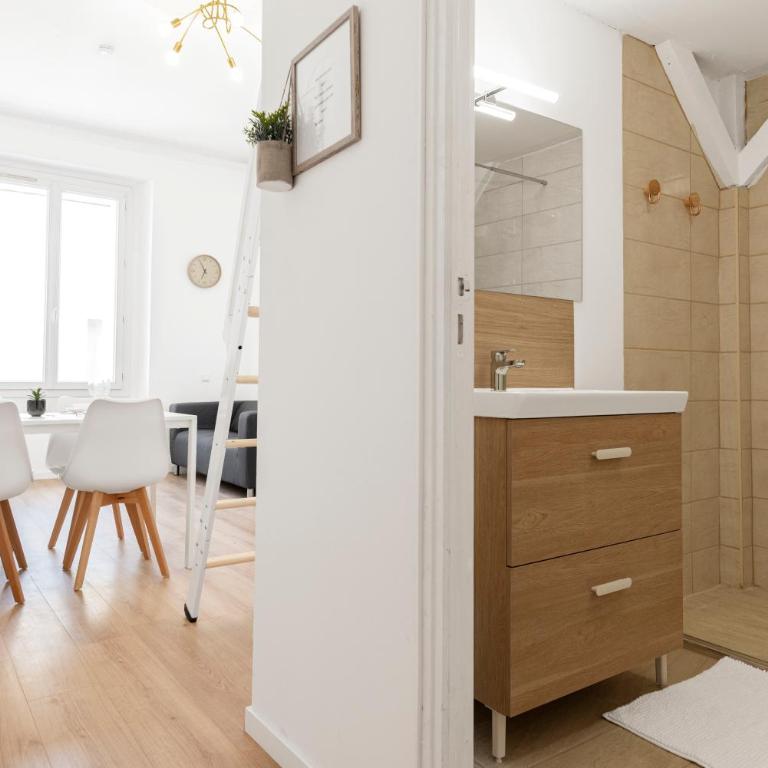 Appartement Bohème Chic - Cosy & Climatisé - Entre Gare & Cité - Apartment mit 1 Schlafzimmer - 12