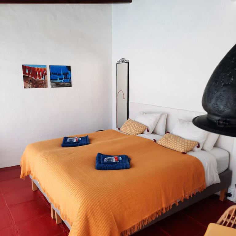 B&B rural El Oasis - Habitación con cama extragrande y vistas a la piscina - 1