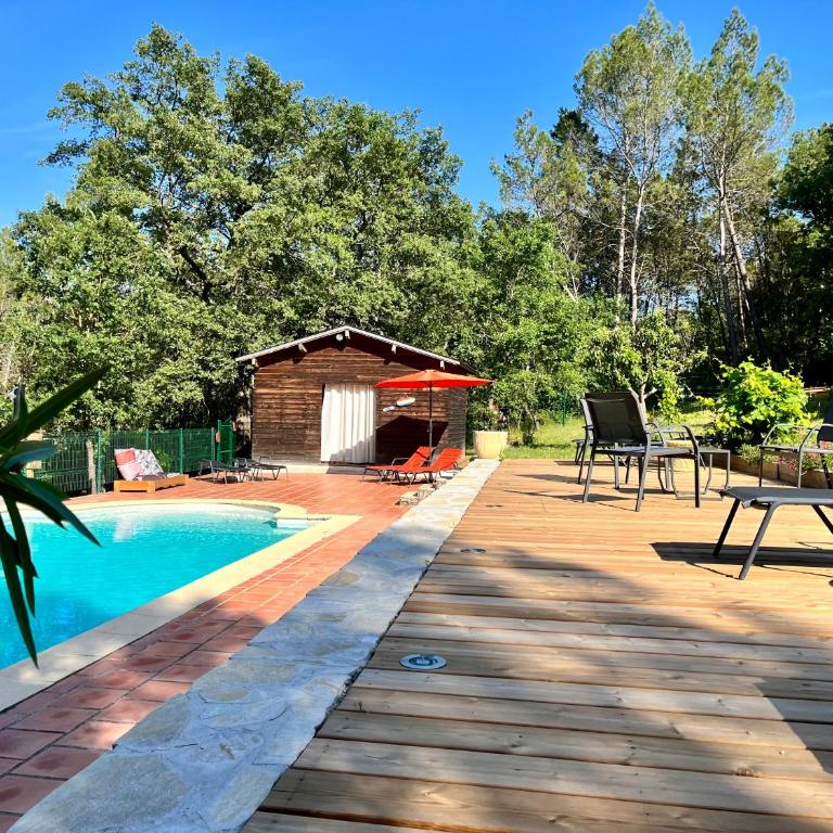 Natur & Jasmin Chambres d'hôtes naturistes en Provence - Chambre Double avec Salle de Bains Privative - 1