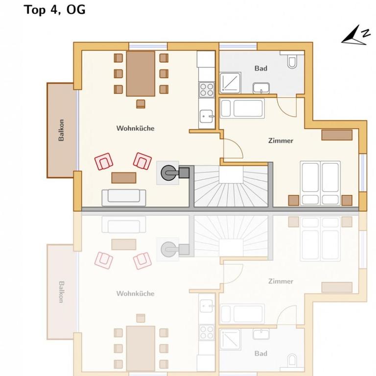 Ski in/Ski out Chalets Tauernlodge by Schladming-Appartements - Chalet mit 4 Schlafzimmern, Terrasse und Balkon - 4