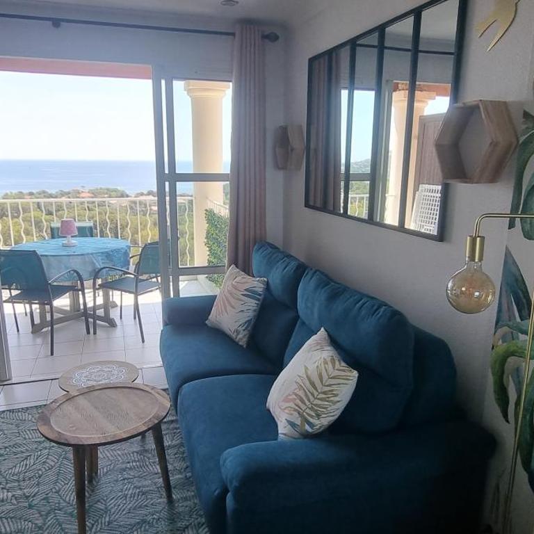 Agay Cap Esterel Le Hameau F2 Clim plein sud dernier etage Magnifique vue mer - Appartement 1 Chambre - 3