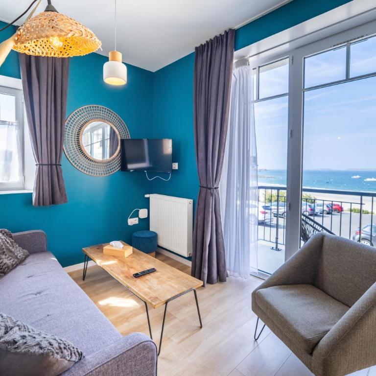 Logis Hôtel Ker Mor - Appartement avec Balcon - Vue sur Mer - 1