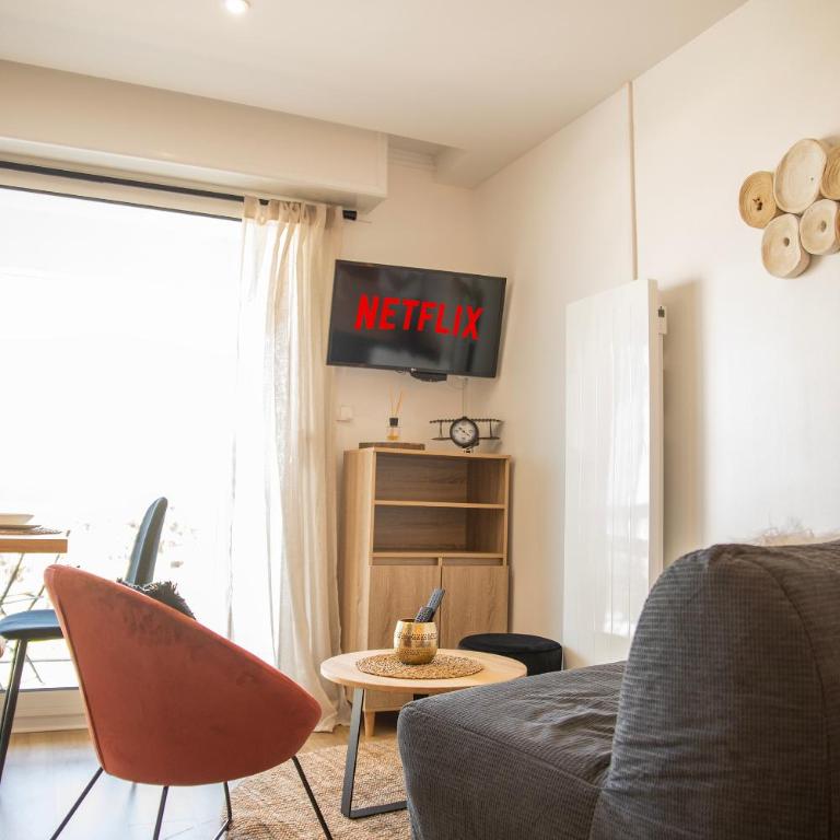 Trésor d'Opale T1 VUE MER BALNÉO-SPA PARKING PRIVÉ WIFI NETFLIX 3 PERS - Studio with Sea View - 15