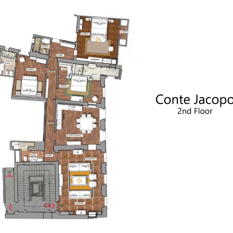 Conte Jacopo - La Dimora degli Affreschi Florence - Appartamento con 3 Camere da Letto - 24