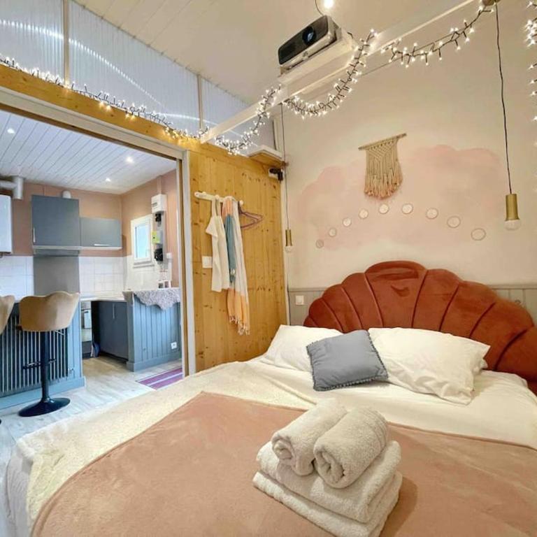 Coquillages et crustacés, vidéoprojecteur baignoire îlot chez Ivona Vacances - Appartement 1 Chambre - 10