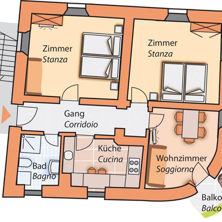 Apartments Ansitz Wildberg - Appartamento con 2 Camere da Letto - 1