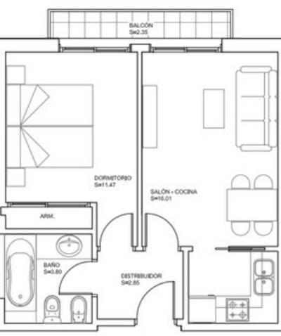 Apartamentos Playa Canelas - Apartamento de 1 dormitorio - 4