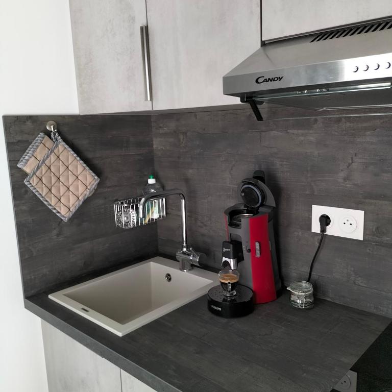 Studio terrasse, intra-muros, climatisé avec Wifi - Apartment mit 1 Schlafzimmer - 12