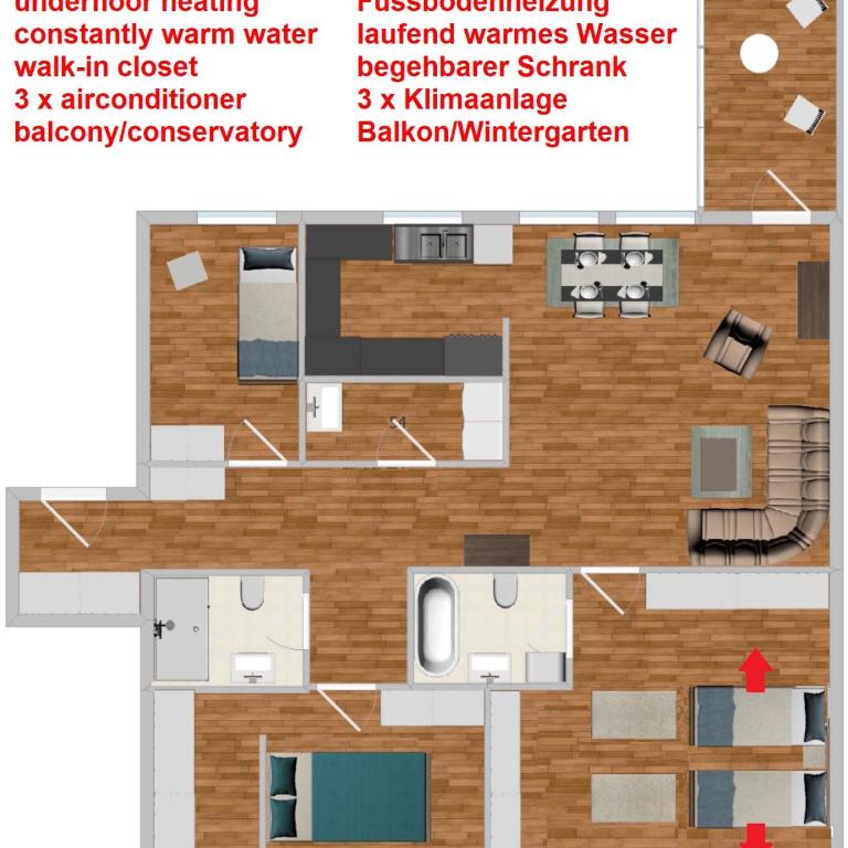 Swiss Central Luxury Apartment 132m2 - Apartman sa Terasom - 4