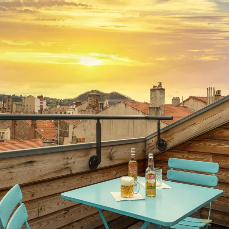 Urban Style, Hôtel Le Cheval Noir, Saint-Étienne - Chambre Double avec Terrasse - 1